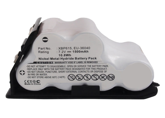 Batteries N Accessories BNA-WB-H8682 Vacuum Cleaners Battery - Ni-MH, 7.2V, 1500mAh, Ultra High Capacity Battery - Replacement for Euro Pro EU-36040, XBP615 Battery