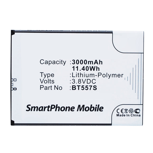 Batteries N Accessories BNA-WB-P14034 Cell Phone Battery - Li-Pol, 3.8V, 3000mAh, Ultra High Capacity - Replacement for ZOPO BT557S Battery