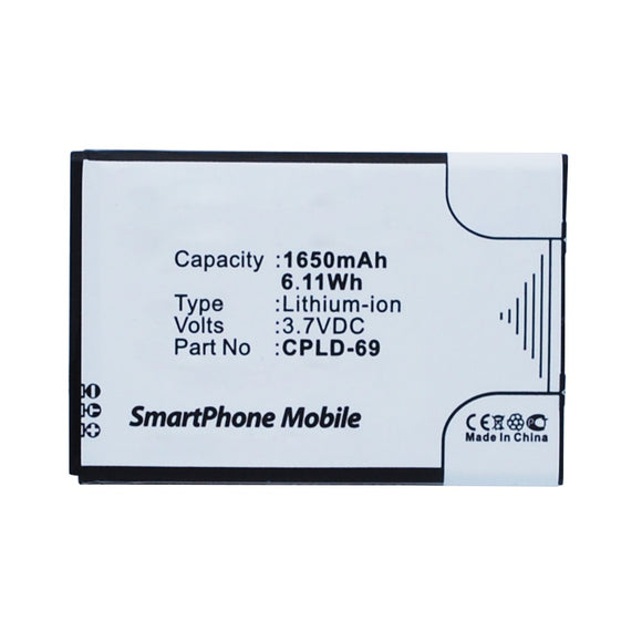 Batteries N Accessories BNA-WB-L12152 Cell Phone Battery - Li-ion, 3.7V, 1650mAh, Ultra High Capacity - Replacement for Coolpad CPLD-69 Battery