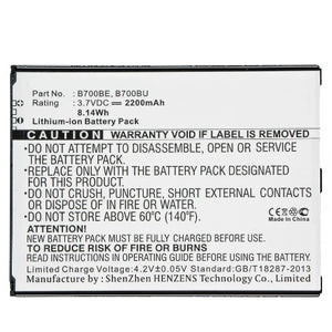 Batteries N Accessories BNA-WB-L3990 Cell Phone Battery - Li-ion, 3.7, 2200mAh, Ultra High Capacity Battery - Replacement for Samsung B700BC, EB-BT255BBC Battery