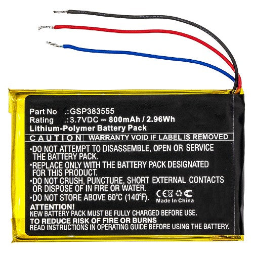 Batteries N Accessories BNA-WB-P8113 Speaker Battery - Li-Pol, 3.7V, 800mAh, Ultra High Capacity Battery - Replacement for JBL GSP383555 Battery