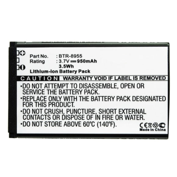 Batteries N Accessories BNA-WB-L9883 Cell Phone Battery - Li-ion, 3.7V, 950mAh, Ultra High Capacity - Replacement for Audiovox BTR-8955 Battery