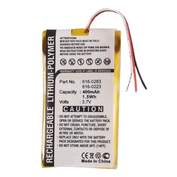 Batteries N Accessories BNA-WB-P6110 Player Battery - Li-Pol, 3.7V, 400 mAh, Ultra High Capacity Battery - Replacement for Apple 616-0223 Battery