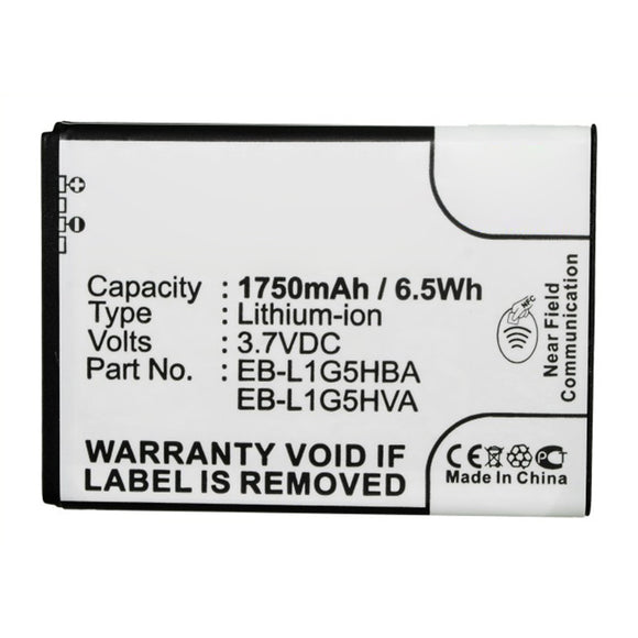 Batteries N Accessories BNA-WB-L13163 Cell Phone Battery - Li-ion, 3.7V, 1750mAh, Ultra High Capacity - Replacement for Samsung EB-L1G5HBA Battery