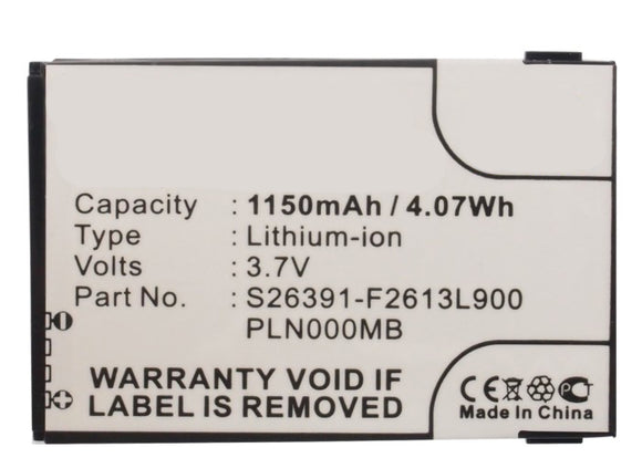 Batteries N Accessories BNA-WB-L8189 GPS Battery - Li-ion, 3.7V, 1100mAh, Ultra High Capacity Battery - Replacement for Fujitsu 35H00061-10M, PLN000MB, S26391-F2613L900 Battery