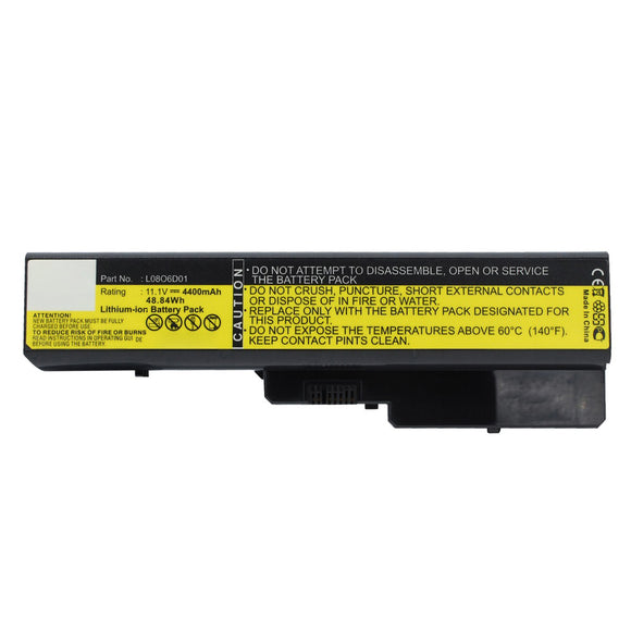 Batteries N Accessories BNA-WB-L12686 Laptop Battery - Li-ion, 11.1V, 4400mAh, Ultra High Capacity - Replacement for Lenovo L08O6D01 Battery