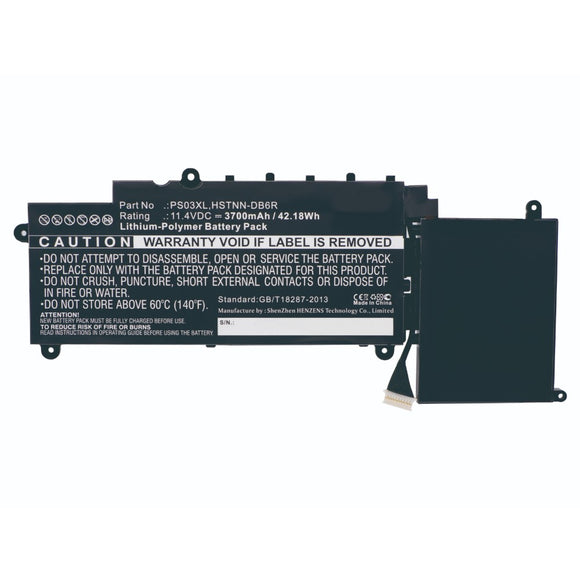 Batteries N Accessories BNA-WB-P9622 Laptop Battery - Li-Pol, 11.4V, 3700mAh, Ultra High Capacity - Replacement for HP PS03XL Battery