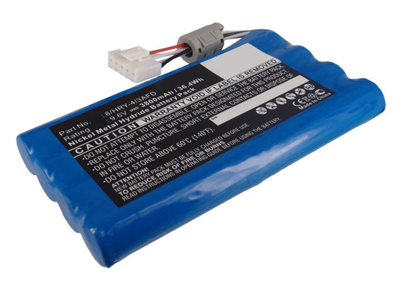 Batteries N Accessories BNA-WB-H11458 Medical Battery - Ni-MH, 9.6V, 3800mAh, Ultra High Capacity - Replacement for Fukuda 8/HRY-4/3AFD Battery