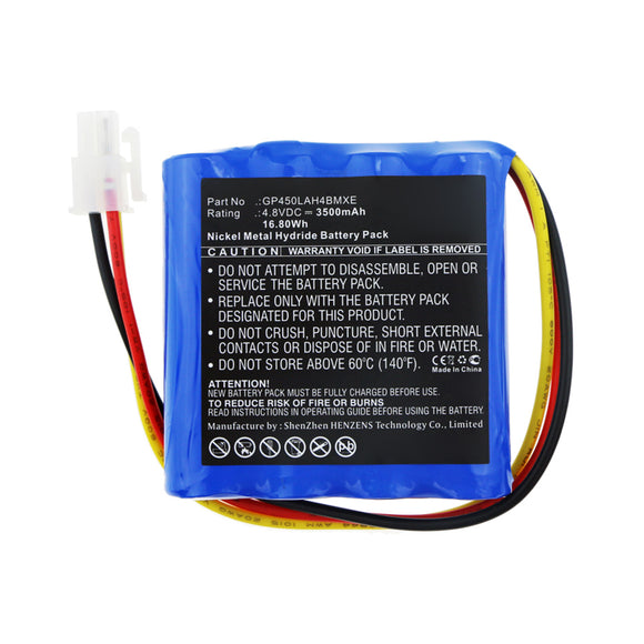 Batteries N Accessories BNA-WB-H10873 Medical Battery - Ni-MH, 4.8V, 3500mAh, Ultra High Capacity - Replacement for COSMED GP450LAH4BMXE Battery