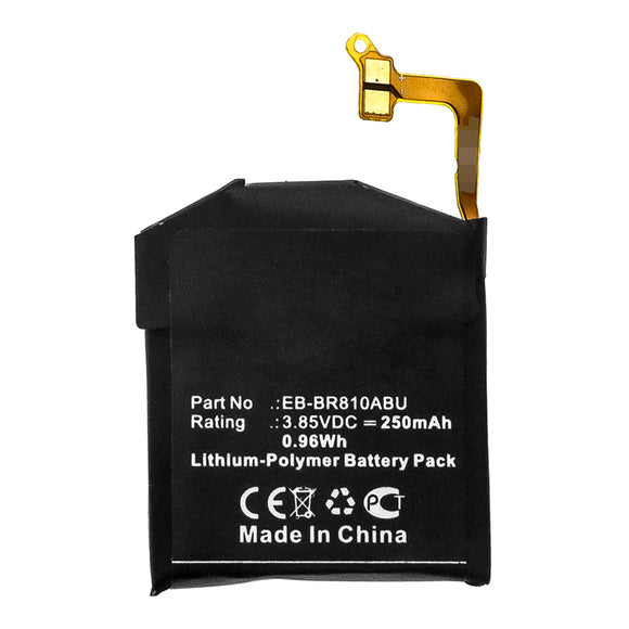 Batteries N Accessories BNA-WB-P13752 Smartwatch Battery - Li-Pol, 3.85V, 250mAh, Ultra High Capacity - Replacement for Samsung EB-BR170ABU Battery