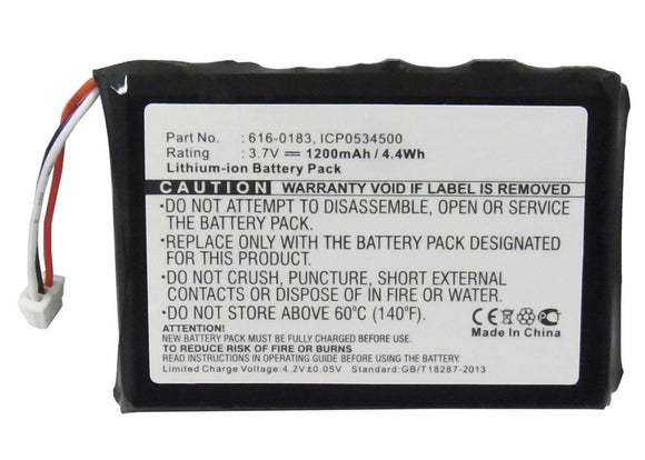 Batteries N Accessories BNA-WB-L6106 Player Battery - Li-Ion, 3.7V, 1200 mAh, Ultra High Capacity Battery - Replacement for Apple 616-0183 Battery