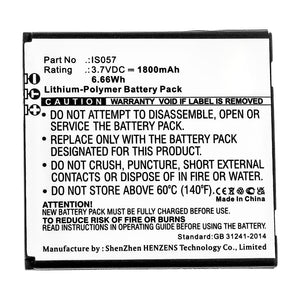 Batteries N Accessories BNA-WB-P14935 Credit Card Reader Battery - Li-Pol, 3.7V, 1800mAh, Ultra High Capacity - Replacement for Pax IS057 Battery