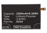 Batteries N Accessories BNA-WB-P3895 Cell Phone Battery - Li-Pol, 3.8, 2200mAh, Ultra High Capacity Battery - Replacement for Motorola EX34, SNN5923, SNN5923A, SNN5923B Battery