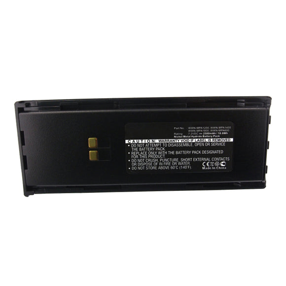 Batteries N Accessories BNA-WB-H14357 2-Way Radio Battery - Ni-MH, 7.2V, 2500mAh, Ultra High Capacity - Replacement for Maxon WWN-MPA1200 Battery