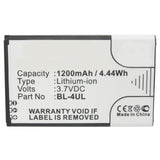 Batteries N Accessories BNA-WB-L8364 Cell Phone Battery - Li-ion, 3.7V, 1200mAh, Ultra High Capacity Battery - Replacement for Nokia BL-4UL Battery