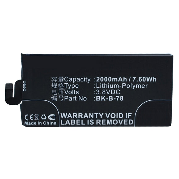 Batteries N Accessories BNA-WB-P3136 Cell Phone Battery - Li-Pol, 3.8V, 2000 mAh, Ultra High Capacity Battery - Replacement for BBK B-78 Battery