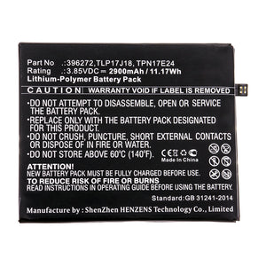 Batteries N Accessories BNA-WB-P14012 Cell Phone Battery - Li-Pol, 3.85V, 2900mAh, Ultra High Capacity - Replacement for Wiko 396272 Battery
