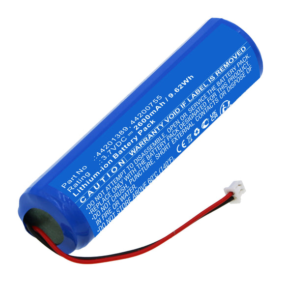 Batteries N Accessories BNA-WB-L18176 GPS Battery - Li-ion, 3.7V, 2600mAh, Ultra High Capacity - Replacement for MARES 44200755 Battery