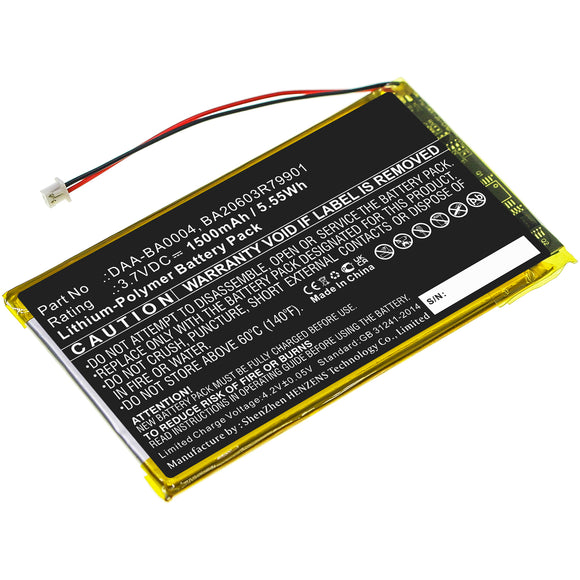 Batteries N Accessories BNA-WB-P8830 Player Battery - Li-Pol, 3.7V, 1500mAh, Ultra High Capacity - Replacement for Creative BA20603R79901 Battery