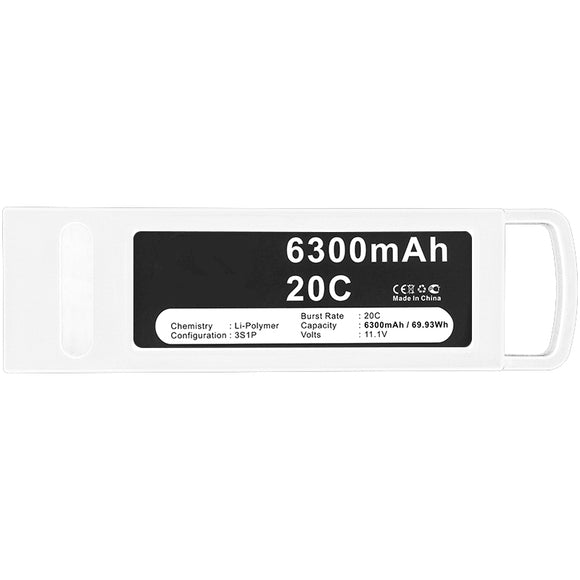 Batteries N Accessories BNA-WB-P7469 Quadcopter Drone Battery - Li-Pol, 11.1, 6300mAh, Ultra High Capacity Battery - Replacement for YUNEEC YUNQ500105 Battery
