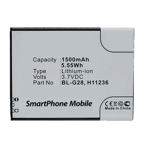 Batteries N Accessories BNA-WB-L10142 Cell Phone Battery - Li-ion, 3.7V, 1500mAh, Ultra High Capacity - Replacement for DOOV BL-G28 Battery