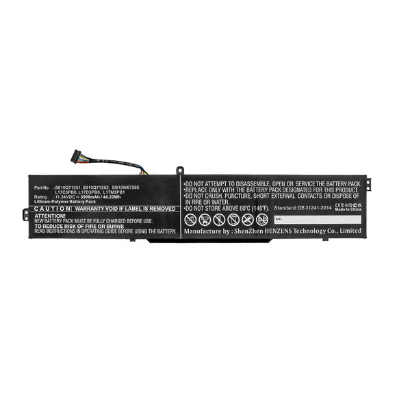 Batteries N Accessories BNA-WB-P12586 Laptop Battery - Li-Pol, 11.34V, 3900mAh, Ultra High Capacity - Replacement for Lenovo L17C3PB0 Battery