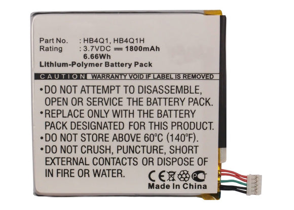 Batteries N Accessories BNA-WB-P3345 Cell Phone Battery - Li-Pol, 3.7V, 1800 mAh, Ultra High Capacity Battery - Replacement for Huawei HB4Q1 Battery