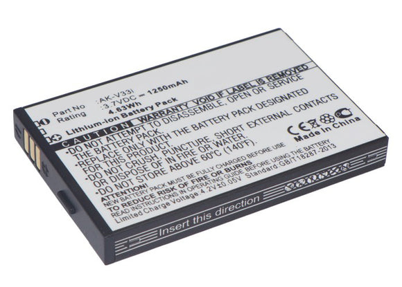 Batteries N Accessories BNA-WB-L11167 Cell Phone Battery - Li-ion, 3.7V, 1250mAh, Ultra High Capacity - Replacement for Emporia AK-V33i Battery