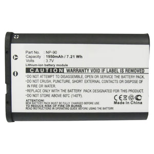 Batteries N Accessories BNA-WB-L8896 Digital Camera Battery - Li-ion, 3.7V, 1950mAh, Ultra High Capacity - Replacement for Casio NP-90 Battery