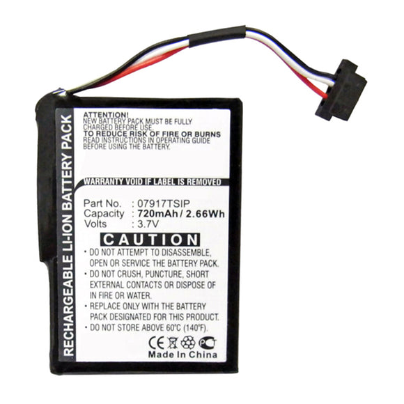 Batteries N Accessories BNA-WB-L15039 GPS Battery - Li-ion, 3.7V, 720mAh, Ultra High Capacity - Replacement for Mitac 07917TSIP Battery