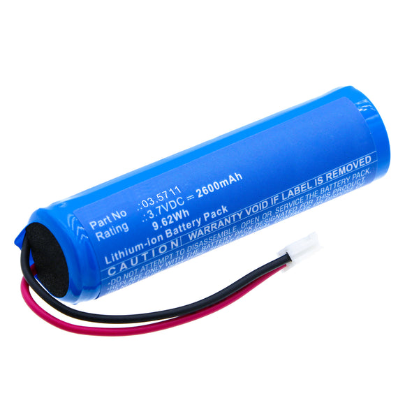 Batteries N Accessories BNA-WB-L18795 Flashlight Battery - Li-ion, 3.7V, 2600mAh, Ultra High Capacity - Replacement for SCANGRIP 03.5711 Battery