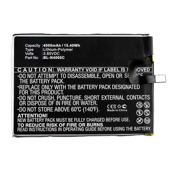 Batteries N Accessories BNA-WB-P11524 Cell Phone Battery - Li-Pol, 3.85V, 4000mAh, Ultra High Capacity - Replacement for GIONEE BL-N4000C Battery