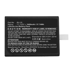 Batteries N Accessories BNA-WB-L13366 Equipment Battery - Li-ion, 11.1V, 3400mAh, Ultra High Capacity - Replacement for Sumitomo BU-25 Battery