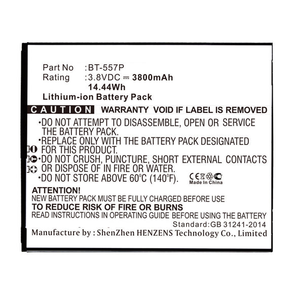 Batteries N Accessories BNA-WB-L16369 Cell Phone Battery - Li-ion, 3.8V, 3800mAh, Ultra High Capacity - Replacement for Leagoo BT-557P Battery