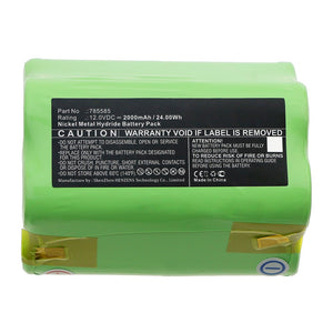 Batteries N Accessories BNA-WB-H13361 Equipment Battery - Ni-MH, 12V, 2000mAh, Ultra High Capacity - Replacement for Soehnle 785585 Battery