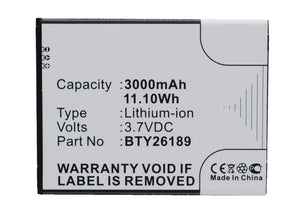 Batteries N Accessories BNA-WB-L3455 Cell Phone Battery - Li-Ion, 3.7V, 3000 mAh, Ultra High Capacity Battery - Replacement for Mobistel BTY26189 Battery