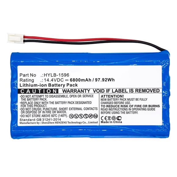 Batteries N Accessories BNA-WB-L9348 Medical Battery - Li-ion, 14.4V, 6800mAh, Ultra High Capacity - Replacement for Biocare HYLB-1596 Battery