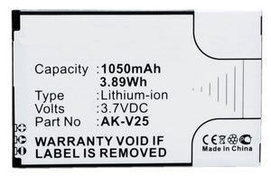 Batteries N Accessories BNA-WB-L3275 Cell Phone Battery - Li-Ion, 3.7V, 1050 mAh, Ultra High Capacity Battery - Replacement for Emporia AK-V25 Battery