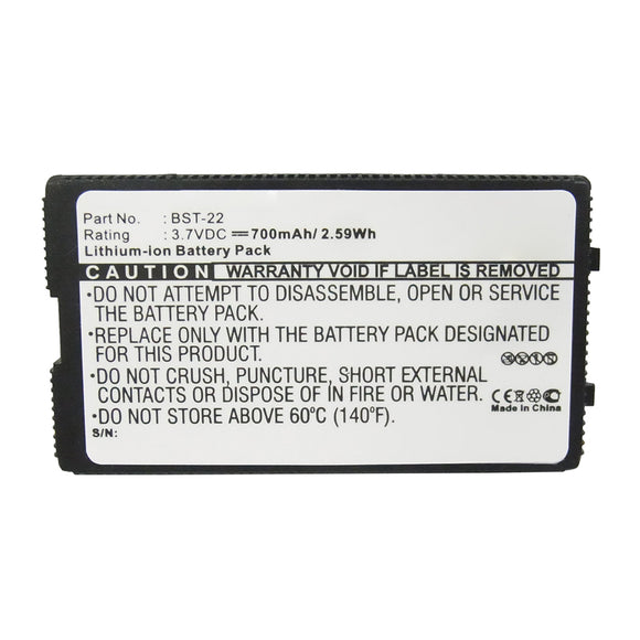 Batteries N Accessories BNA-WB-L15669 Cell Phone Battery - Li-ion, 3.7V, 700mAh, Ultra High Capacity - Replacement for Sony Ericsson BST-22 Battery