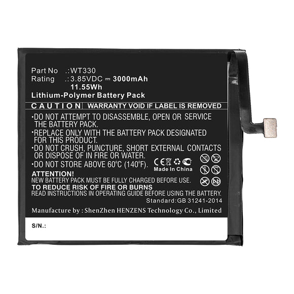 Batteries N Accessories BNA-WB-P16504 Cell Phone Battery - Li-Pol, 3.85V, 3000mAh, Ultra High Capacity - Replacement for Nokia WT330 Battery