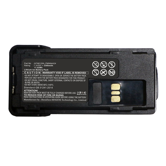 Batteries N Accessories BNA-WB-L14380 2-Way Radio Battery - Li-ion, 7.4V, 2300mAh, Ultra High Capacity - Replacement for Motorola NNTN8128A Battery
