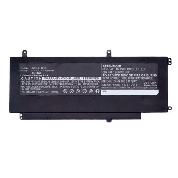 Batteries N Accessories BNA-WB-L9610 Laptop Battery - Li-ion, 7.4V, 7500mAh, Ultra High Capacity - Replacement for Dell 4P8PH, Battery