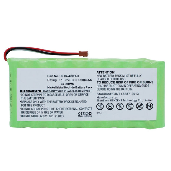 Batteries N Accessories BNA-WB-H10282 Equipment Battery - Ni-MH, 10.8V, 3500mAh, Ultra High Capacity - Replacement for Ando 9HR-4/3FAU Battery
