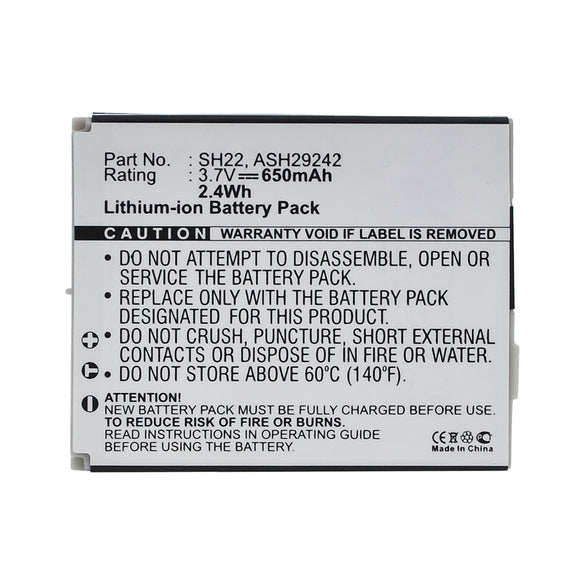 Batteries N Accessories BNA-WB-L13189 Cell Phone Battery - Li-ion, 3.7V, 650mAh, Ultra High Capacity - Replacement for Sharp SH22 Battery