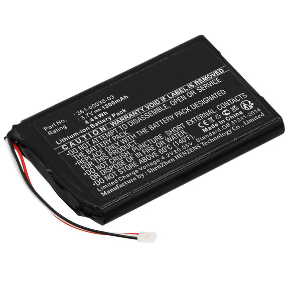 Batteries N Accessories BNA-WB-L4135 GPS Battery - Li-Ion, 3.7V, 1200 mAh, Ultra High Capacity Battery - Replacement for Garmin 361-00035-03 Battery