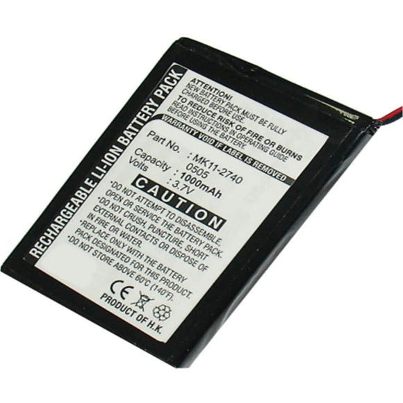 Batteries N Accessories BNA-WB-L8887-PL Player Battery - Li-ion, 3.7V, 1000mAh, Ultra High Capacity - Replacement for Toshiba MK11-2740 Battery