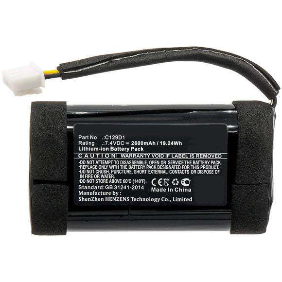 Batteries N Accessories BNA-WB-L8090 Speaker Battery - Li-ion, 7.4V, 2600mAh, Ultra High Capacity Battery - Replacement for Bang & Olufsen 2INR19/66, C129D1 Battery