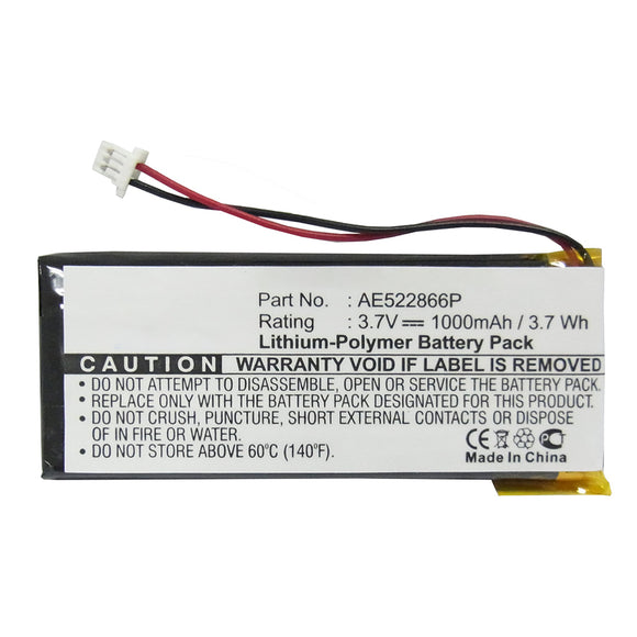 Batteries N Accessories BNA-WB-P16576 GPS Battery - Li-Pol, 3.7V, 1000mAh, Ultra High Capacity - Replacement for Navigon AE522866P Battery