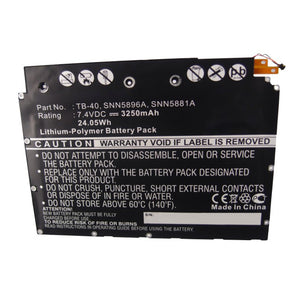 Batteries N Accessories BNA-WB-P15397 Tablet Battery - Li-Pol, 7.4V, 3250mAh, Ultra High Capacity - Replacement for Motorola SNN5881A Battery