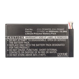 Batteries N Accessories BNA-WB-P16285 Tablet Battery - Li-Pol, 3.7V, 5000mAh, Ultra High Capacity - Replacement for Asus C11-TF500CD Battery